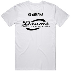 New T-Shirt Yamaha Drums Absolutely Handcrafted Cymbal Music Mens White Tee Size S-6XL Unisex Size Large T Shirt New T-Shirt Yamaha Drums Absolutely Handcrafted Cymbal Music Mens White Tee Size S-6XL Unisex Size Large T Shirt