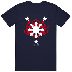 Fire Stars Sun Philippines Flag - Men Navy Unisex Size Large T Shirt Fire Stars Sun Philippines Flag - Men Navy Unisex Size Large T Shirt
