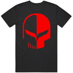 Corvette C7r C6r Racing Red Skull Logo Unisex Size Large T Shirt Corvette C7r C6r Racing Red Skull Logo Unisex Size Large T Shirt