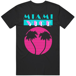 Miami Vice Tv Logo Pink 1 Unisex Size Large T Shirt