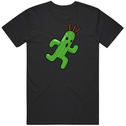 Final Fantasy - Cactuar - Cute Black Unisex Size Large T Shirt Final Fantasy - Cactuar - Cute Black Unisex Size Large T Shirt