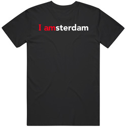 Amsterdam Men's Black Unisex Size Large T Shirt Amsterdam Men's Black Unisex Size Large T Shirt