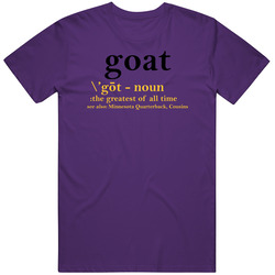 Kirk Cousins Goat Definition Greatest Of All Time Quarterback Minnesota Football Fan Unisex Size Large T Shirt Kirk Cousins Goat Definition Greatest Of All Time Quarterback Minnesota Football Fan Unisex Size Large T Shirt