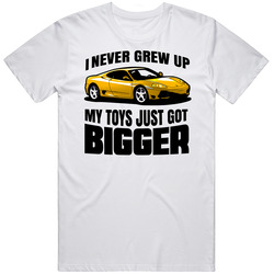 Yellow 1999 Ferrari 360 Modena I Never Grew Up Cool Car Unisex Size Large T Shirt Yellow 1999 Ferrari 360 Modena I Never Grew Up Cool Car Unisex Size Large T Shirt