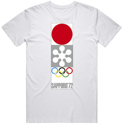 Sapporo Winter Olympics 1972 Retro Logo World Olympiad Unisex Size Large T Shirt Sapporo Winter Olympics 1972 Retro Logo World Olympiad Unisex Size Large T Shirt