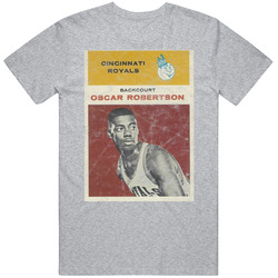 Oscar Robertson 1961 Retro Sports Basketball Collectors Card Fan Worn Look Unisex Size Large T Shirt Oscar Robertson 1961 Retro Sports Basketball Collectors Card Fan Worn Look Unisex Size Large T Shirt
