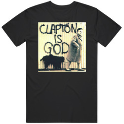 Eric Clapton - Clapton Is God Black Unisex Size Large T Shirt Eric Clapton - Clapton Is God Black Unisex Size Large T Shirt