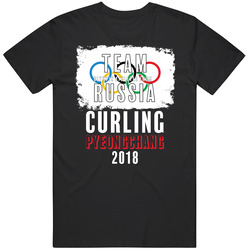 Team Flag Olympic Athletes From Russia Curling Pyeongchang 2018 Olympic Unisex Size Large T Shirt Team Flag Olympic Athletes From Russia Curling Pyeongchang 2018 Olympic Unisex Size Large T Shirt