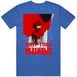 Rihannatour Anti-blue Tee Fitted Unisex Size Large T Shirt Rihannatour Anti-blue Tee Fitted Unisex Size Large T Shirt