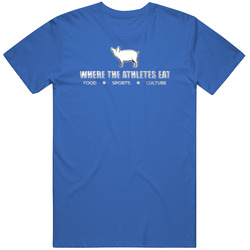 Wheretheathleteseat Logo - Blue Unisex Size Large T Shirt Wheretheathleteseat Logo - Blue Unisex Size Large T Shirt