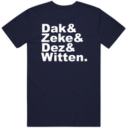 Dak & Zeke & Dez Man's Navy Unisex T Shirt Dak & Zeke & Dez Man's Navy Unisex T Shirt