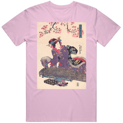 Woman Cherry Blossoms Unisex T Shirt Woman Cherry Blossoms Unisex T Shirt