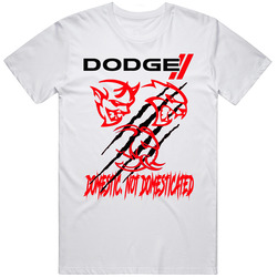 Dodge Demon Hellephant Hellcat Charger Chllenger Claw Marks Domestic Not Domesticated Logo White Unisex T Shirt Dodge Demon Hellephant Hellcat Charger Chllenger Claw Marks Domestic Not Domesticated Logo White Unisex T Shirt