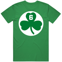 Bill Russell 6 Boston Shamrock Unisex T Shirt Bill Russell 6 Boston Shamrock Unisex T Shirt
