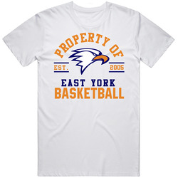 Property Of East York Updated Navy Image For White Unisex T Shirt Property Of East York Updated Navy Image For White Unisex T Shirt