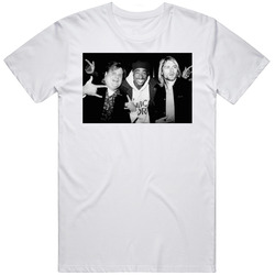Chris Farley 2pac And Kurt Cobain Circa 1993 Iconic Vintage Classic Black & White Photo Unisex T Shirt