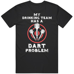 My Drinking Team Has A Dart Problem Funny Bar Crawl Worn Look Unisex T Shirt