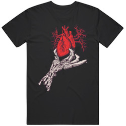 Skeleton Hand Holding Anatomical Red Heart Unisex T Shirt Skeleton Hand Holding Anatomical Red Heart Unisex T Shirt