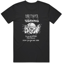 Skull Bartender Unisex T Shirt