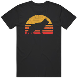 Retro Sun German Shepherd Silhouette T-shirt Vintage Tee Shirt For Dog Lovers Unisex T Shirt Retro Sun German Shepherd Silhouette T-shirt Vintage Tee Shirt For Dog Lovers Unisex T Shirt