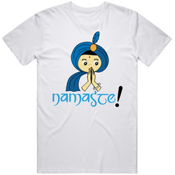 Namaste Indian Boy With Turban Unisex T Shirt Namaste Indian Boy With Turban Unisex T Shirt