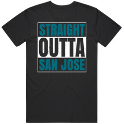 Straight Outta San Jose Hockey Team Colors Popular Fan Parody Unisex T Shirt Straight Outta San Jose Hockey Team Colors Popular Fan Parody Unisex T Shirt