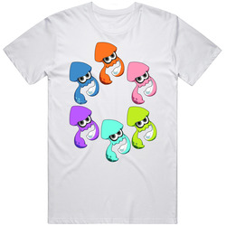 Splatoon - Inkling Squids - White Unisex T Shirt Splatoon - Inkling Squids - White Unisex T Shirt