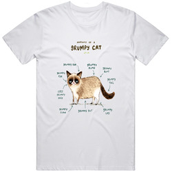 Anatomy Of A Grumpy Cat Unisex T Shirt Anatomy Of A Grumpy Cat Unisex T Shirt