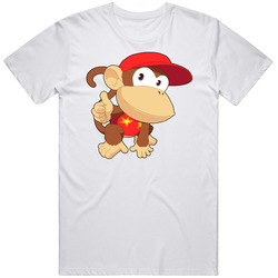 Super Smash Bros. - Donkey Kong - Diddy Kong - Cute White Unisex T Shirt Super Smash Bros. - Donkey Kong - Diddy Kong - Cute White Unisex T Shirt
