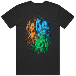 Pokemon Graphic T Shirt Kanto Starter Trio Bulbasaur Squirtle Charmander Sun and Moon Nintendo Video Game Design Fun and Cute Unique Unisex Apparel  Unisex T Shirt