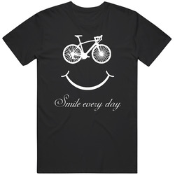 Funny Bicycle - Smile every day Short-Sleeve Black T-Shirt Cotton Tee Unisex T Shirt Funny Bicycle - Smile every day Short-Sleeve Black T-Shirt Cotton Tee Unisex T Shirt
