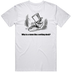 Alice In Wonderland Mad Hatter Quote Unisex T Shirt Alice In Wonderland Mad Hatter Quote Unisex T Shirt