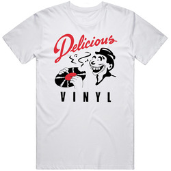 Delicious Vinyl Mens White Unisex T Shirt Delicious Vinyl Mens White Unisex T Shirt