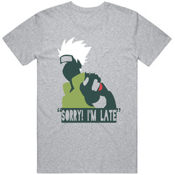 Naruto Shippuden T Shirt Kakashi Hatake Sorry! I'm Late Unisex T Shirt Naruto Shippuden T Shirt Kakashi Hatake Sorry! I'm Late Unisex T Shirt