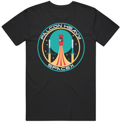 Heavy Falcon Space X Patch Unisex T Shirt Heavy Falcon Space X Patch Unisex T Shirt