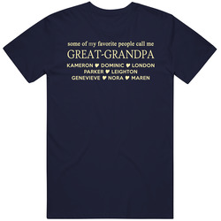 Great Grandpa Customise With Grand Kid Names Gift Unisex T Shirt Great Grandpa Customise With Grand Kid Names Gift Unisex T Shirt