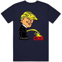 Donald Trump Pissing On Cnn Cartoon Funny Political Shirt, Men's Blue Unisex T Shirt Donald Trump Pissing On Cnn Cartoon Funny Political Shirt, Men's Blue Unisex T Shirt