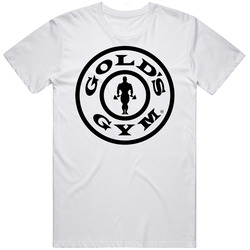 Gold's Gym - Men's Fitted - Brand New T Shirt - Muscles - White - Unisex T Shirt Gold's Gym - Men's Fitted - Brand New T Shirt - Muscles - White - Unisex T Shirt