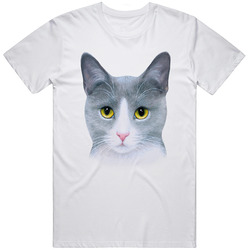 T-Shirt White Woman Women Lady Ladies grey Cat 611 L.Dumas Unisex T Shirt T-Shirt White Woman Women Lady Ladies grey Cat 611 L.Dumas Unisex T Shirt