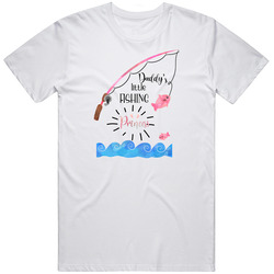 Daddy's Little Fishing Princess Shirt, Fishing Girl Clothes Unisex T Shirt
