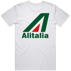 Alitalia Logo1 White Unisex T Shirt Alitalia Logo1 White Unisex T Shirt
