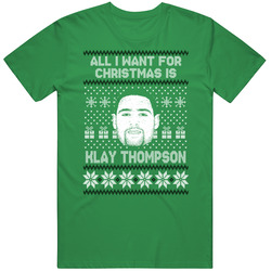 Klay Thompson All I Want For Christmas Golden State Basketball Fan Ugly Christmas Unisex T Shirt Klay Thompson All I Want For Christmas Golden State Basketball Fan Ugly Christmas Unisex T Shirt