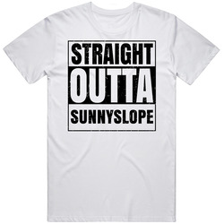 Straight Outta Sunnyslope High School Funny Compton Parody Cool Unisex T Shirt