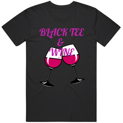 Black Tee & Wine Unisex T Shirt