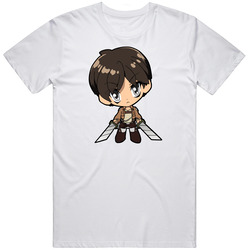 Attack On Titan - Eren Ladies White T-shirt - Anime Unisex T Shirt Attack On Titan - Eren Ladies White T-shirt - Anime Unisex T Shirt