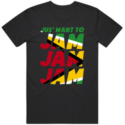 Jus Want To Jam (guyana) Unisex T Shirt Jus Want To Jam (guyana) Unisex T Shirt
