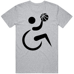 Wheelchair Basketball Sport Hobby Logo Athlete Club Unisex T Shirt Wheelchair Basketball Sport Hobby Logo Athlete Club Unisex T Shirt