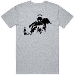 Banksy's Fallen Angel Graffit Unisex T Shirt Banksy's Fallen Angel Graffit Unisex T Shirt