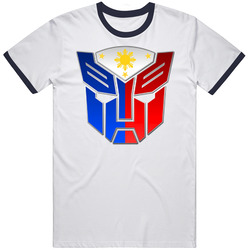 Navy Ringer Autobots Filipino Flag Unisex T Shirt Navy Ringer Autobots Filipino Flag Unisex T Shirt