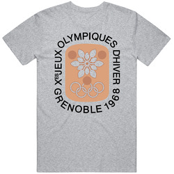 Grenoble Winter Olympics 1968 Retro Logo Olympiad Sports Fan Unisex T Shirt Grenoble Winter Olympics 1968 Retro Logo Olympiad Sports Fan Unisex T Shirt
